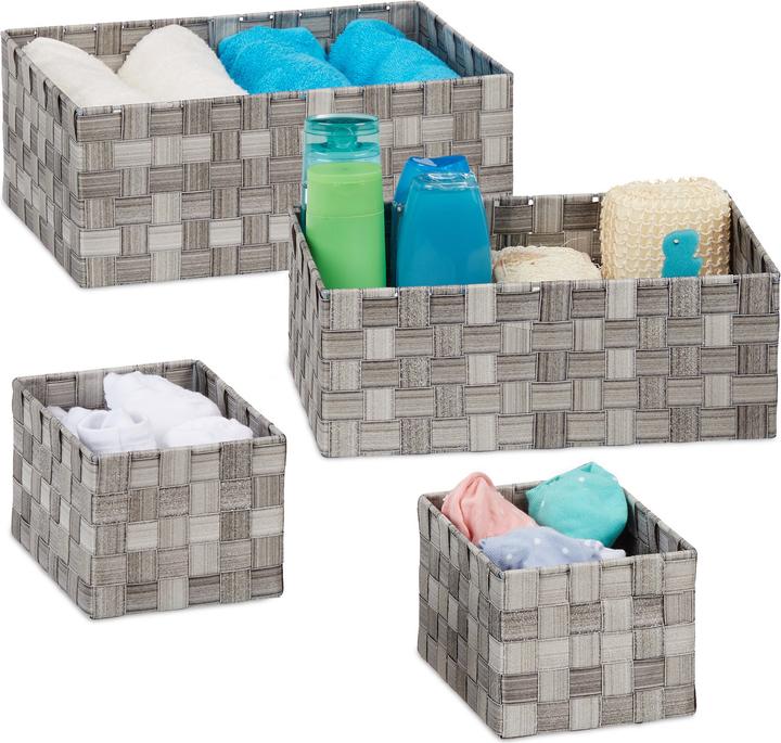 Actual product image Relaxdays Storage Basket (4 x, 37 x 26 x 15 cm)