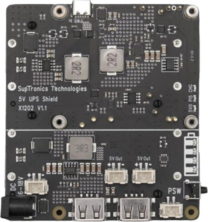Immagine prodotto DFRobot Scheda batteria UPS HAT 5A 4x18650 per Raspberry Pi 5