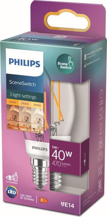 Produktbild Philips Lampe (E14, 5 W, 470 lm, 1 x, F)