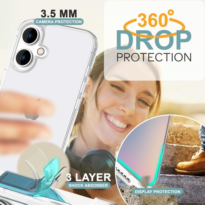 Immagine prodotto Nalia Copertura trasparente a 360 gradi (Apple iPhone 16)