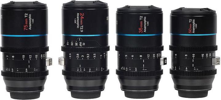 Produktbild Sirui Mars 4 lens-kits(24mm T2.9, 35mm T2, 50mm T2, 75mm T2 MFT Anschluss (Micro Four Thirds)