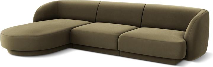 Actual product image Micadoni Velvet Left Corner Sofa, "Miley", 4 Seats, 255x156x70Made in Europe (Corner sofa)