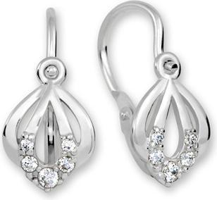 Image du produit Brilio Gentle boucles d'oreilles en or blanc avec cristaux clairs 239 001 00728 07