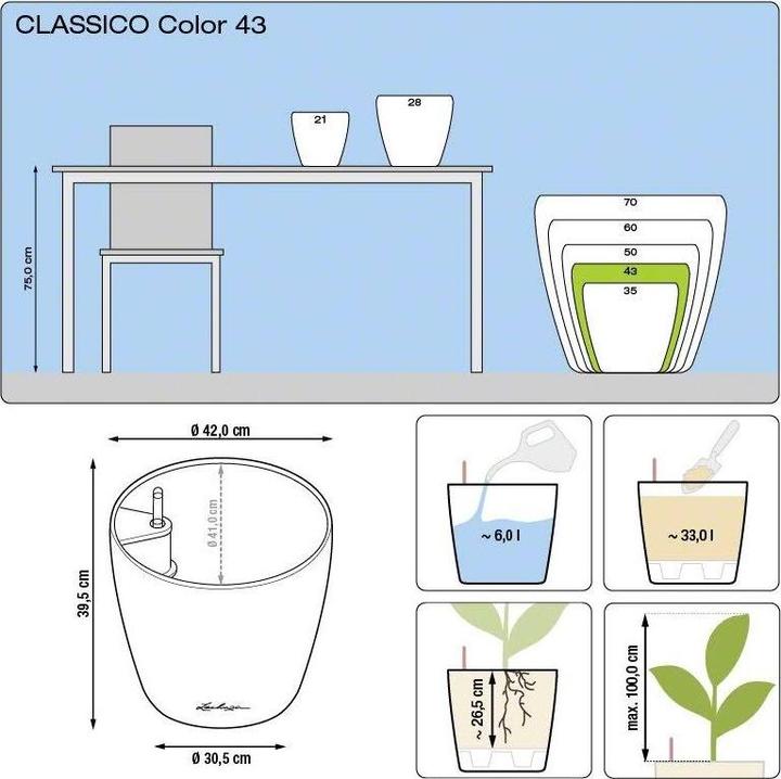 Actual product image Lechuza Classico Color (42 cm)