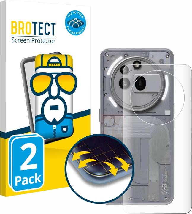 Productafbeelding BROTECT Fullscreen Schutzfolie Displayschutz Folie Klar Transparent (2 Stuk, Niets Telefoon (3a) Pro)
