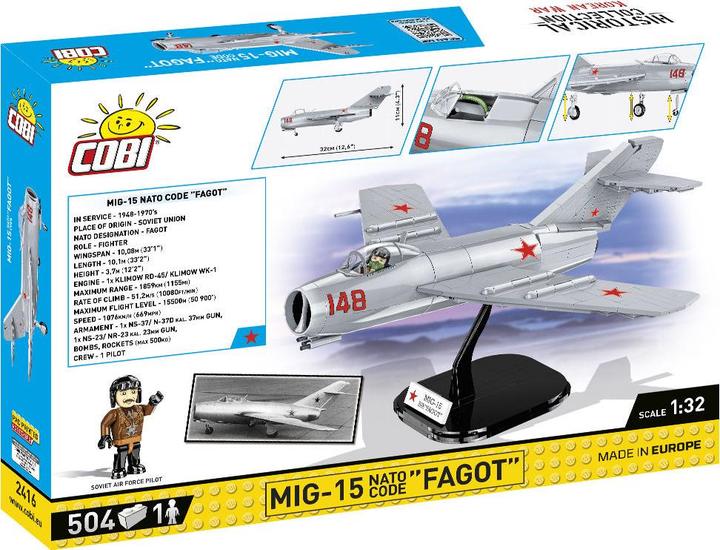 Produktbild Cobi MiG-15 Fagot, Modell, 504 Teile, ab 7 Jahren