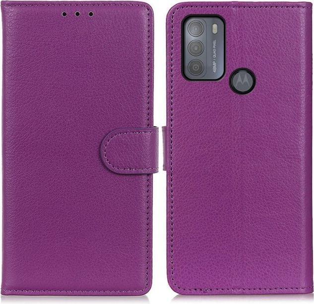 Actual product image MU Classic Litchi Leather Bookcover Series (Motorola Moto G50)