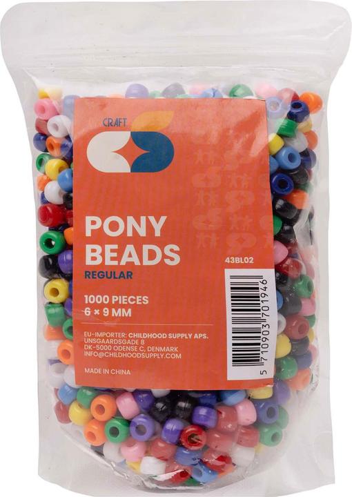 Produktbild Colorations Colorationen - Ponyperlen Standard 6x9 mm, 1000 Stk.