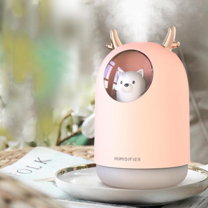 Image du produit JTI Humidificateur avec figurine d'animal, 30 cl - Rose