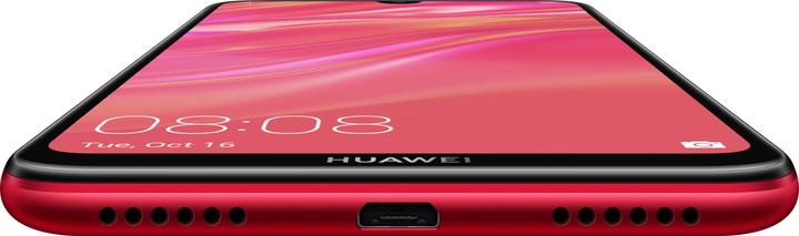 Actual product image Huawei Y7 2019 coral red (32 GB, Red, 6.26", Hybrid Dual SIM, 13 Mpx, 4G)