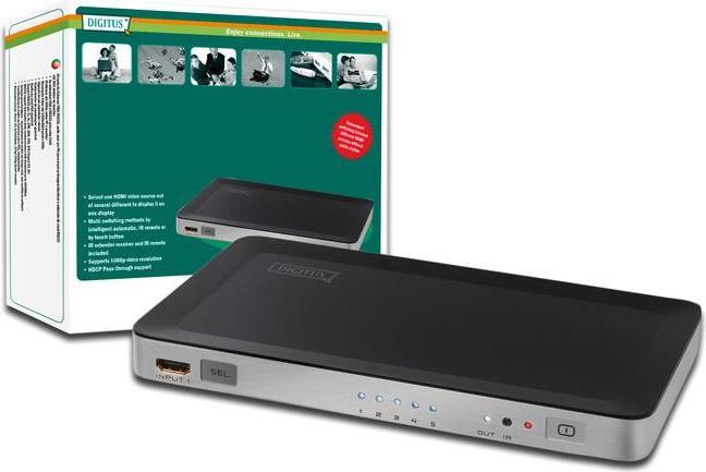 Produktbild Digitus DS-45300, Automatischer HDMI Switch, 5-port
