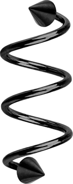 Image du produit Star Piercing Micro Spirale noire avec deux cônes (sans laiton)