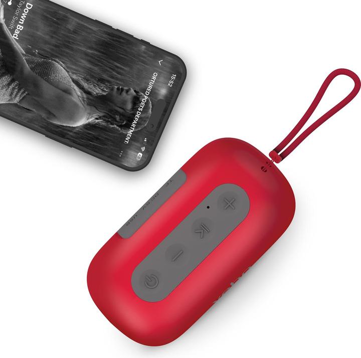 Actual product image veho Mz-4 Portable Bluetooth Speaker-Red (26 h)
