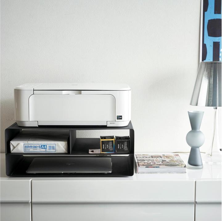 Actual product image Yamazaki Printer shelf with castors TOWER (48 x 37 x 19 cm)