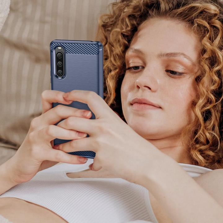 Actual product image König Design Case Mobile Protection for Sony Xperia 10 V Case Cover Cases Bumper Carbon Shell (Sony Xperia 10 V)
