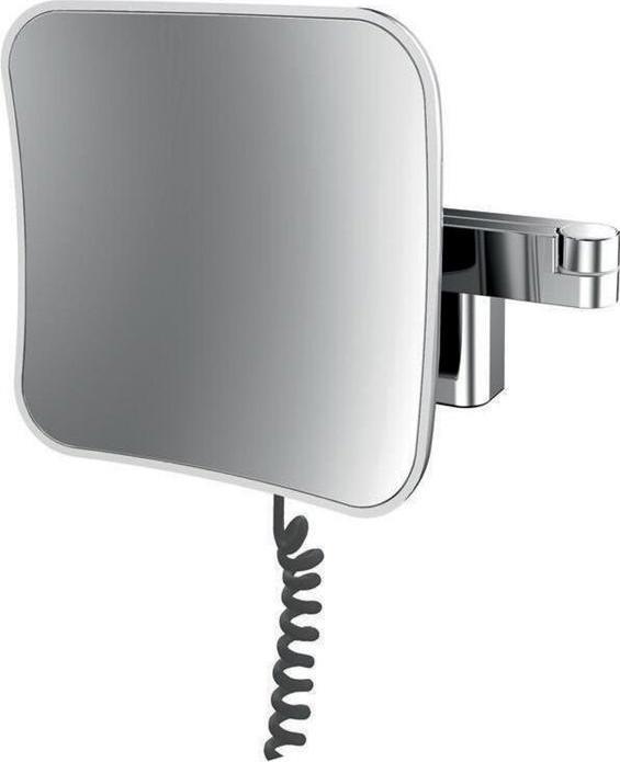 Emco LED-Rasier-/Kosmetikspiegel EVO eckig Wandmodell 2-armig 5-fach schwarz