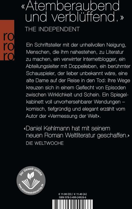 Produktbild Ruhm (Deutsch, Daniel Kehlmann, 2010)