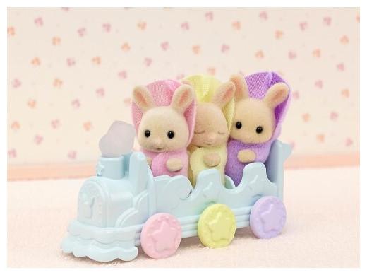 Actual product image Epoch Les triplés Lapin Crème et accessoires de bain