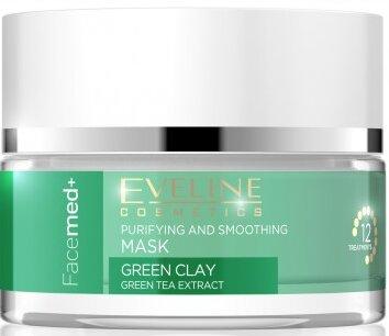 Produktbild Eveline Cosmetics - Facemed+ Purifying And Smoothing Mask Green Clay - Cleansing Face Mask (50 ml)