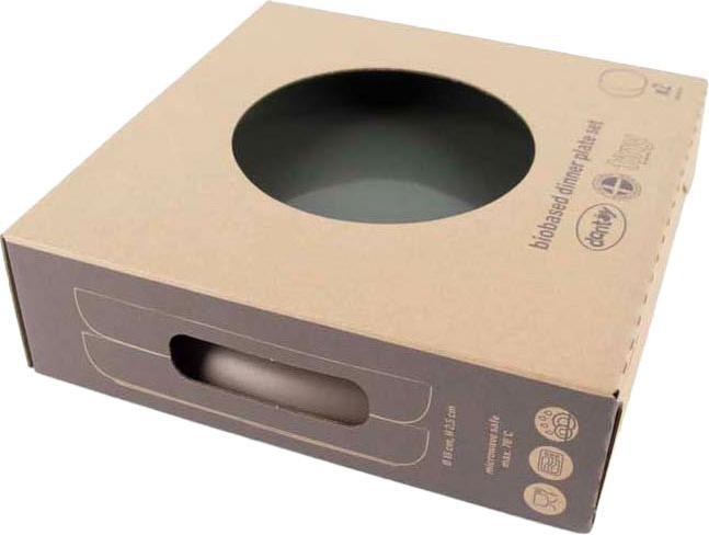 Produktbild dantoy Tiny Bio Teller grau/grün 2erP