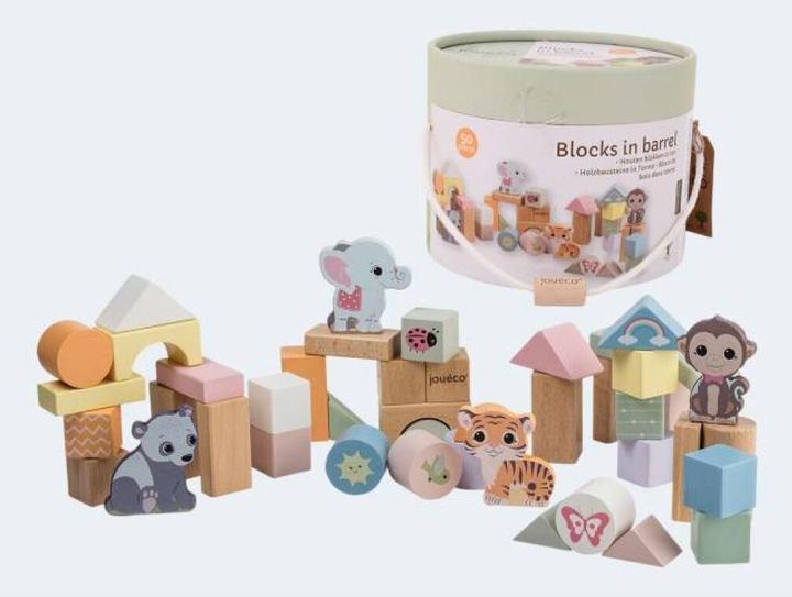 Jouéco The Wildies Family wooden stack 50 pieces