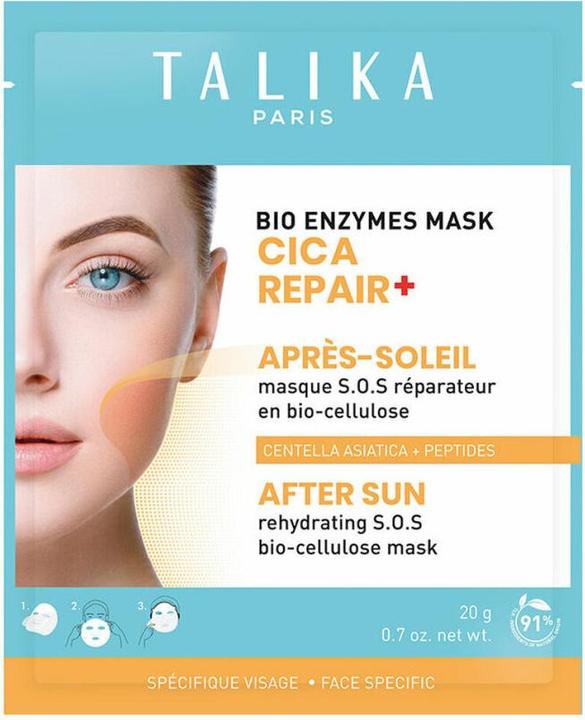 Label énergétique Talika Facial Care Cica Repair After Sun Bio-Enzyme Mask