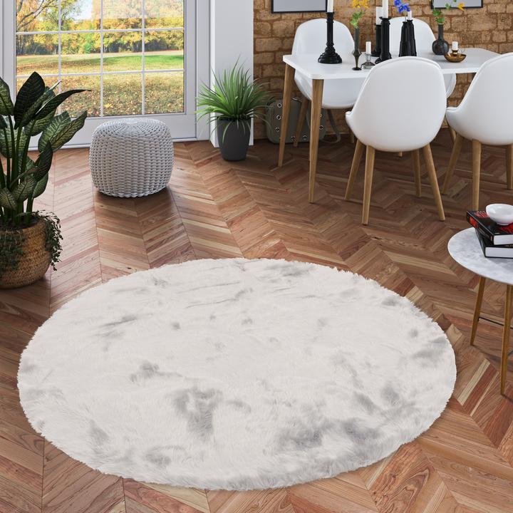 Produktbild Pergamon Luxus Super Soft Fellteppich Aspen Rund Meliert (160 x 160 cm)