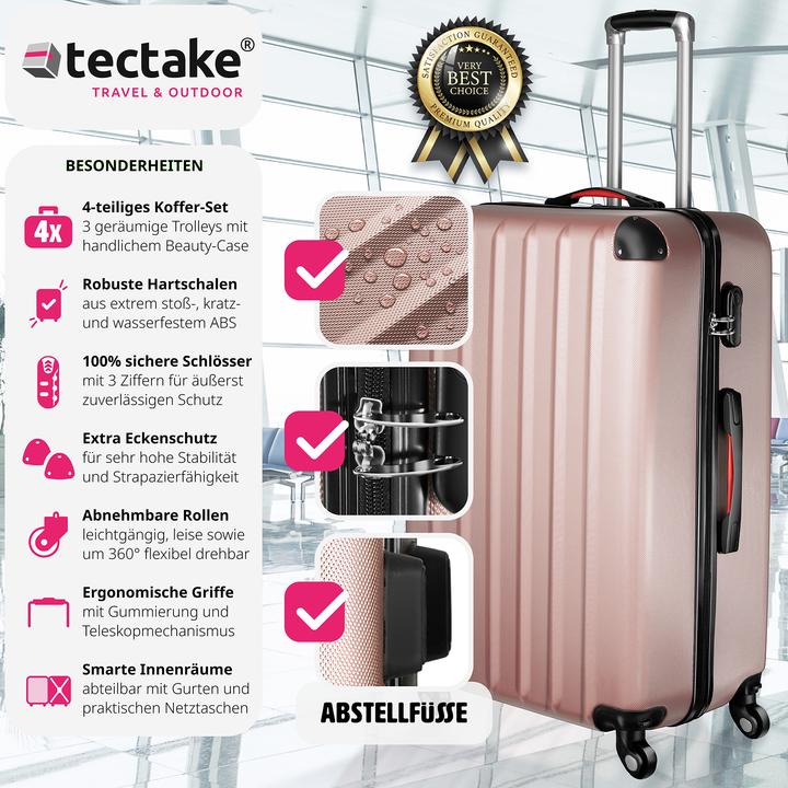 Actual product image tectake Suitcase Set Suitcases Trolleys Trolley Set Hardcase trolley (90 l, M (50 - 90l))