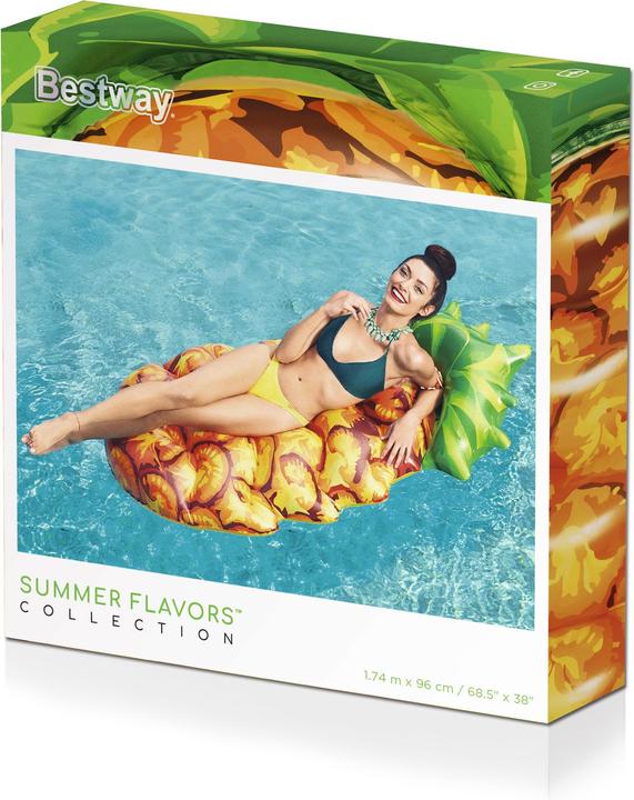 Actual product image Bestway inflatable mattress Pineapple, 1.74 m x 0.96 m, 43310