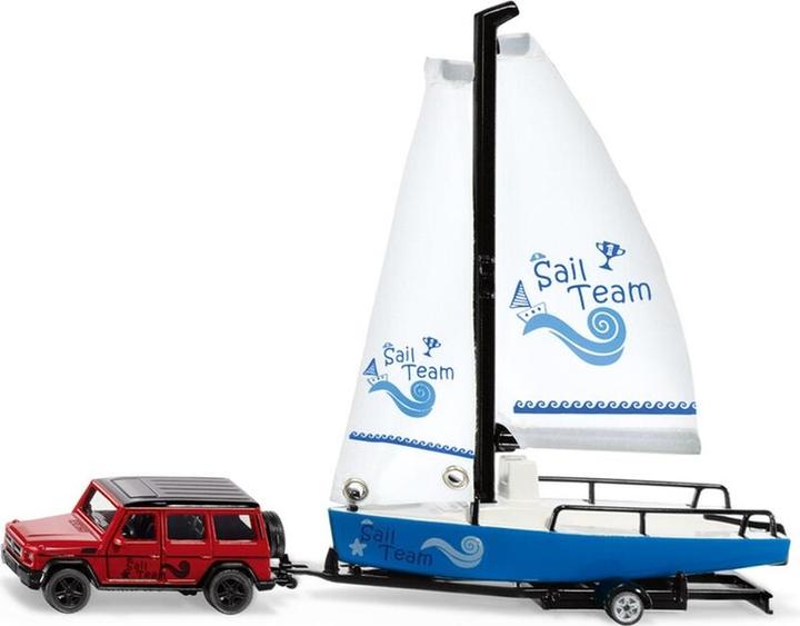Actual product image Siku Mercedes-Benz with sailboat