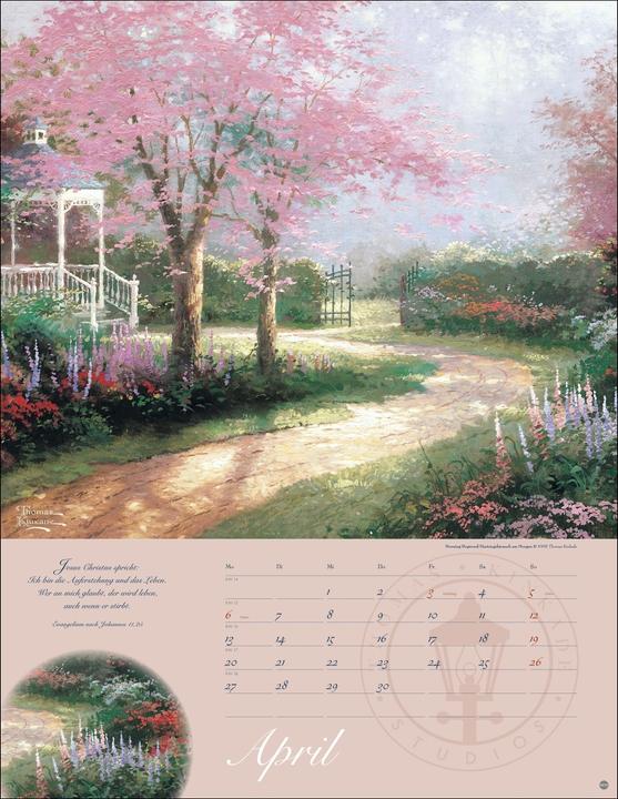 Image du produit Thomas Kinkade: Land im Licht Kalender 2026 (34 x 44 cm, Allemand)