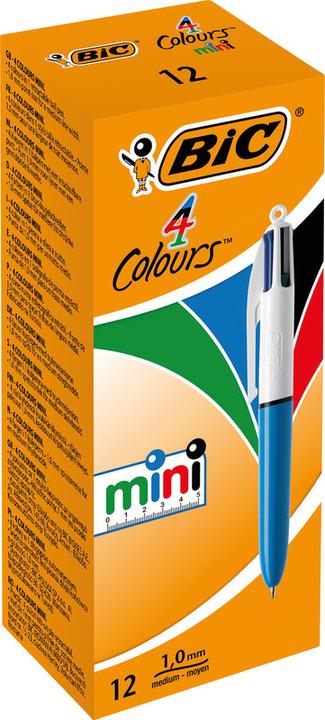 Image du produit Bic Stylo à bille rétractable 4Colours Mini, épaisseur de trait : 0,32 mm (Bleu, blanc, 1 x)