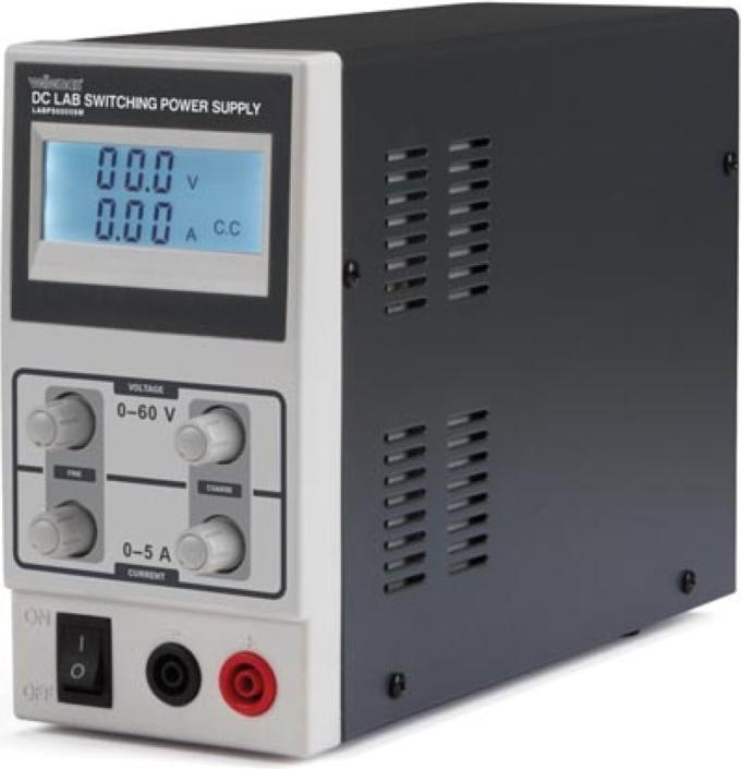 Velleman DC LABORATORY POWER SUPPLY 0-60 VDC / 0-5 A MAX. WITH LCD DISPLAY - SWITCHED-MODE POWER SUPPLY