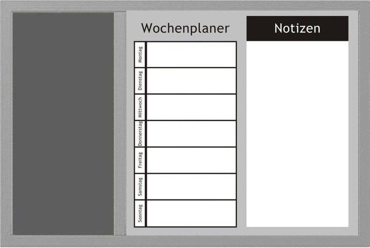 Actual product image Zeller Present Combi-board (Magnet board, Bulletin board, Whiteboard, Weekly planner, 60 x 40 cm)