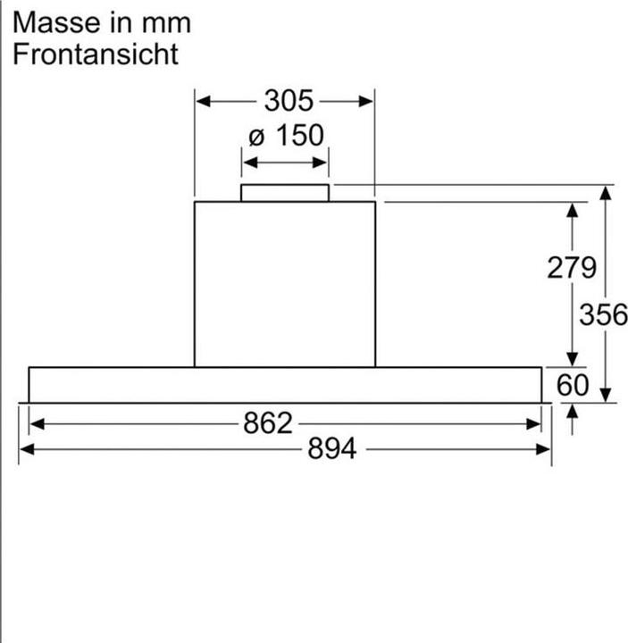Actual product image Bosch Hausgeräte DBB96AF60 (Substructure hood)