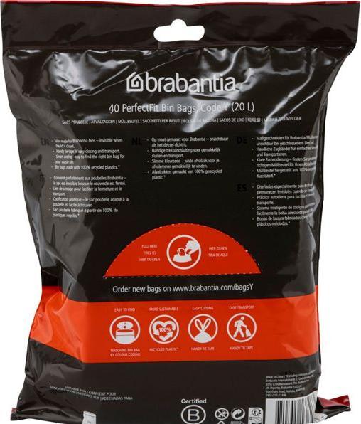 Productafbeelding Brabantia PerfectFit Tassen (40 x, 20 l)