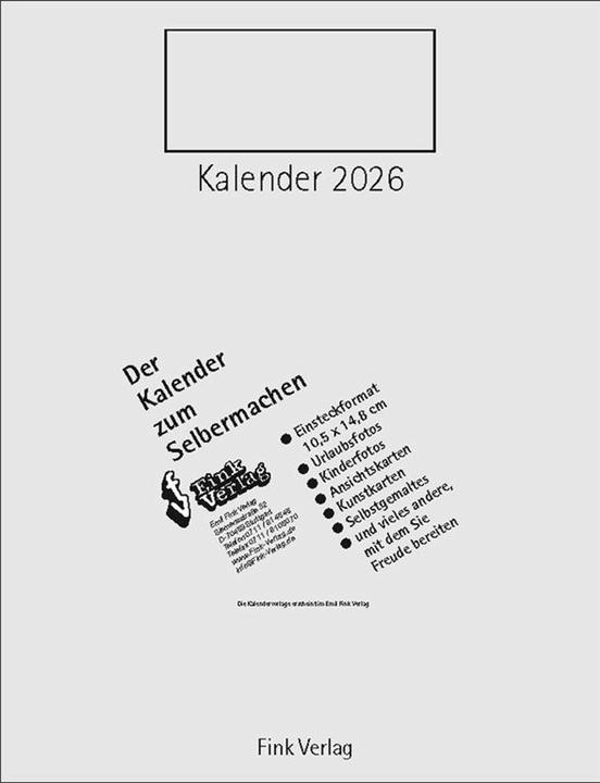 Produktbild Kalender zum Selbermachen 2026 (Deutsch)