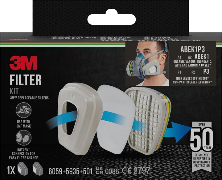 Produktbild 3M Ersatzfilter (ABEK1P3, 2 x)
