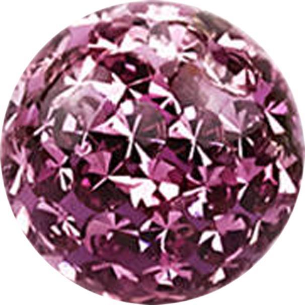 Produktbild Star Piercing Micro Kristallkugel hellviolett Epoxy Schutzschicht (Chirurgenstahl 316L, ohne Messing)