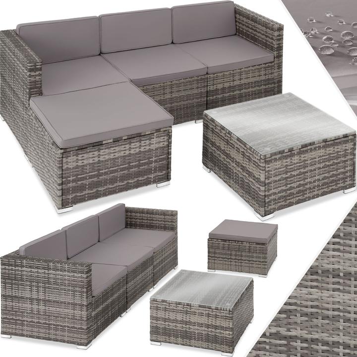 Actual product image tectake Rattan Lounge Lignano