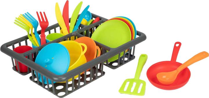 Toi-Toys Home Food Geschirrständer mit Besteck und Pfannen, 27-tlg.