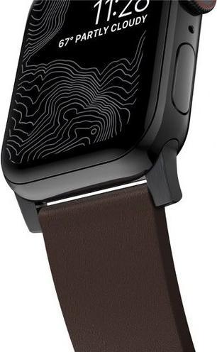 Produktbild Nomad Active Band Pro -nahkaranneke, Apple Watch 49 / 45 / 44 /, musta/ruskea (Heinen-Leder und FKM-Fluorelastomer-Gummi)