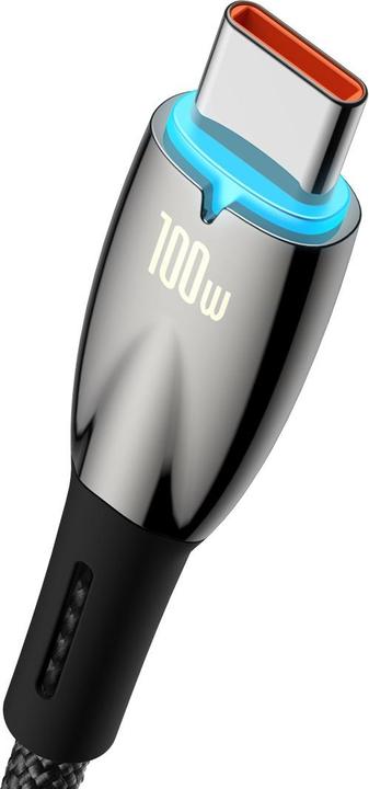 Image du produit Baseus Câble USB pour USB-C Glimmer Series, 100W, 1m (Noir) (1 m, USB 2.0, 100 W)