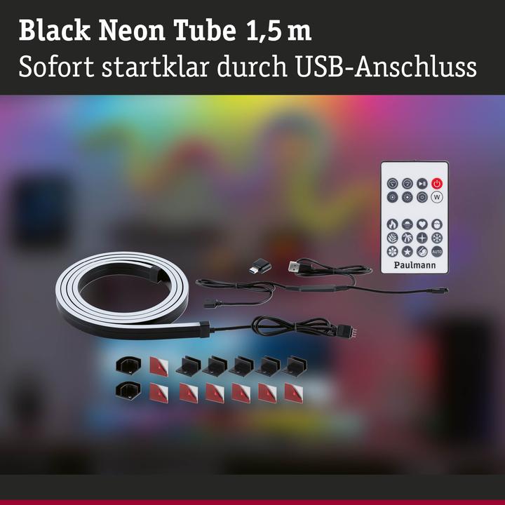 Immagine prodotto Paulmann Tubo flessibile EntertainLED Nero Neon (RGB, 150 cm, Interno)