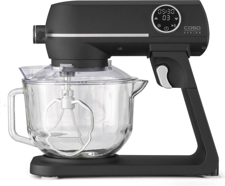 Caso Robot da cucina Design KM1800 Nero G, ciotola in vetro da 4,5 litri, 1800 watt (1800 W)