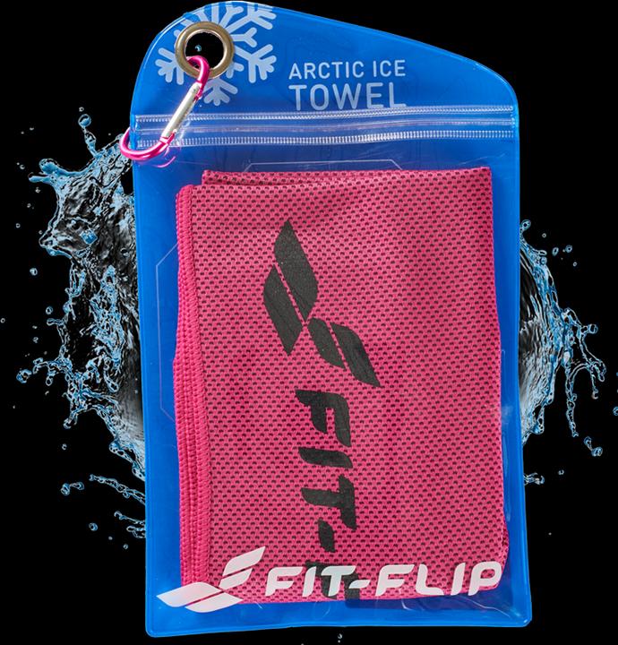 Fit-Flip Airflip Towel Kühlhandtuch Mikrofaser mit Tasche 100x30cm (100 x 30 cm)