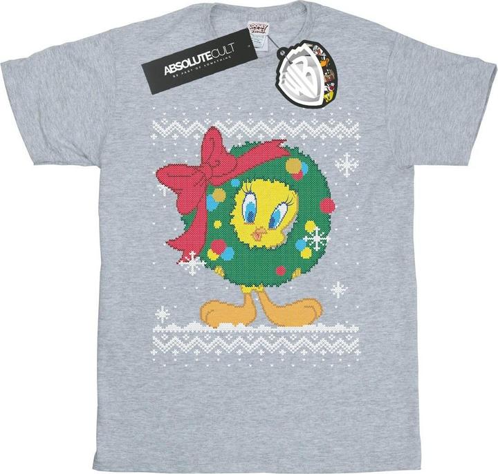 Looney Tunes Tweety Pie Christmas Fair Isle TShirt (3XL)