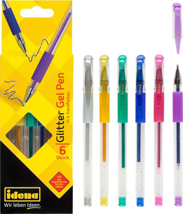 Idena Glitter Gel Pen 6s (Multicoloured, 6 x)