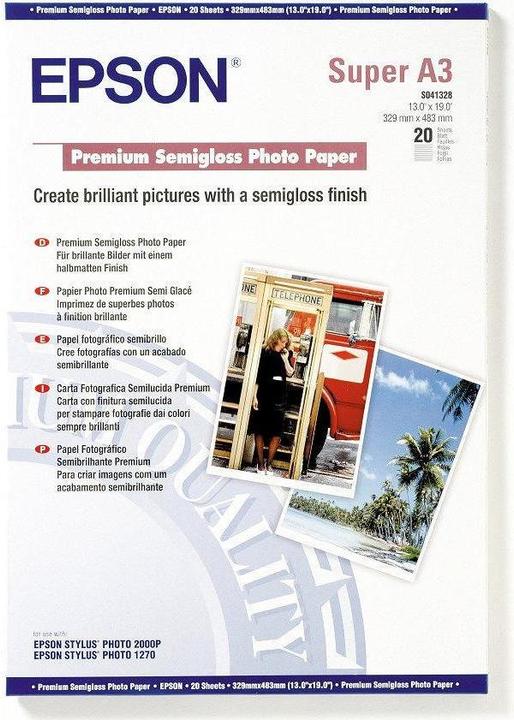 Produktbild Epson Premium Semigloss (250 g/m², A3+, 20 x)