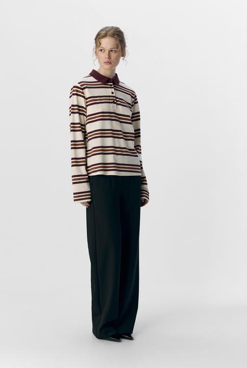 Produktbild Object Gestreiftes Langarm-Poloshirt (L)